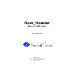 Raw Header - TomoVision