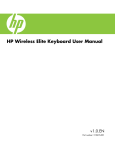 HP Wireless Elite Keyboard User Manual