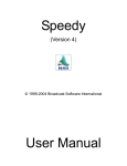 Speedy User Manual - Broadcast Software International