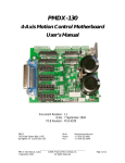 PMDX-130 4-Axis Motion Control Motherboad User`s Manual