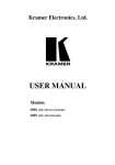 Kramer Electronics, Ltd. USER MANUAL Models - AV-iQ