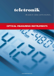 Teletronik Optical Measurement Catalogue