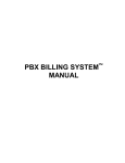 PBX BILLING SYSTEM MANUAL
