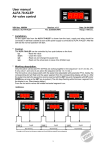 User manual ALFA 70-KLEP Air valve control