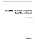 MSC8156 Advanced Mezzanine Card User`s Manual