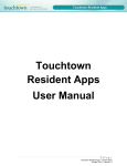 Touchtown Resident Apps User Manual