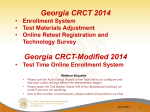 Georgia CRCT 2014 Georgia CRCT-Modified 2014 - CTB/McGraw-Hill