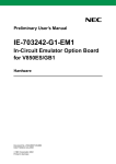 IE-703242-G1-EM1 In-Circuit Emulator Option Board for V850ES
