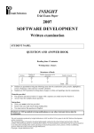 Software Development trial exam question book 2007