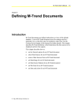 M-Trend User`s Manual, Operator`s guide Chapter 5 Defining M