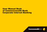 User Manual Book of Commonwealth Bank Corporate Internet