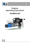 RailMAB 925 Original- Operating Instructions