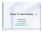 Desmond 2.2 Tutorial Workshop