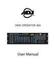 ADJ DMX Operator 384 User Manual