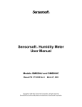 Sensorsoft Humidity Meter User Manual for SM6204C/J