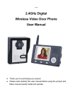 一 2.4GHz Digital Wireless Video Door Phone User Manual