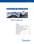 Series 20 Weld Head User`s Manual (SWS-MANUAL