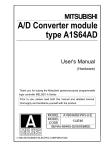 A/D Converter module type A1S64AD User`s Manual (Hardware)