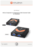 User Manual VGA to Component or Component to