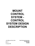 mount control system - control system design description