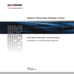 DTD-523X Digital Clock Installation and Operation