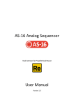 AS-16 Analog Sequencer User Manual
