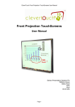 Front Projection TouchScreens User Manual