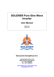 Pure sinewave inverter - Soluciones Energéticas SA