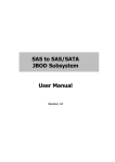 SAS to SAS/SATA JBOD Subsystem User Manual