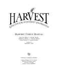 Harvest User`s Manual
