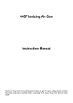 445F Ionizing Air Gun Instruction Manual