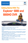 Explorer® 8000 and 8000HD DVR