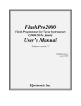 FlashPro2000 User`s Manual