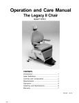 Operation and Care Manual The Legacy II Chair