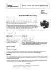 Model 61H F/R Booster Relay - Service, Support