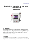 Cryolipolysis Cavitation RF Lipo Laser User Manual