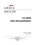 C3 CMTS User Documentation