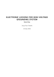 electronic locking for high voltage grounding system