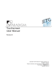 Unison Paradigm Touchscreen User Manual