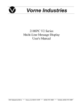 2100PC User`s Manual - Vorne Industries, Inc.