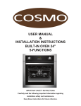 user manual & installation instructions built-in oven 24” 5