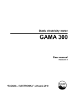 Static electricity meter GAMA 300 User manual - Elgama