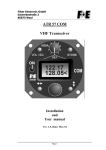 Installation and user manual of Radio ATR 57 COM