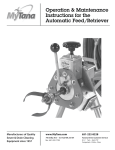 Operation & Maintenance Instructions for the Automatic Feed/Retriever