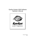 EyeSys System 2000 Software Operator`s Manual