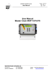 User Manual Master Clock WDP-Y2/Y4/Y8