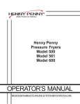 OPERATOR`S MANUAL - Whaley Food Service