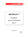 Complete Instaplay Manual - Alarmco Message Repeaters