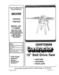 10" Belt Drive Saw