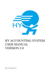 hy accounting system user manual version 2.0 - HY System